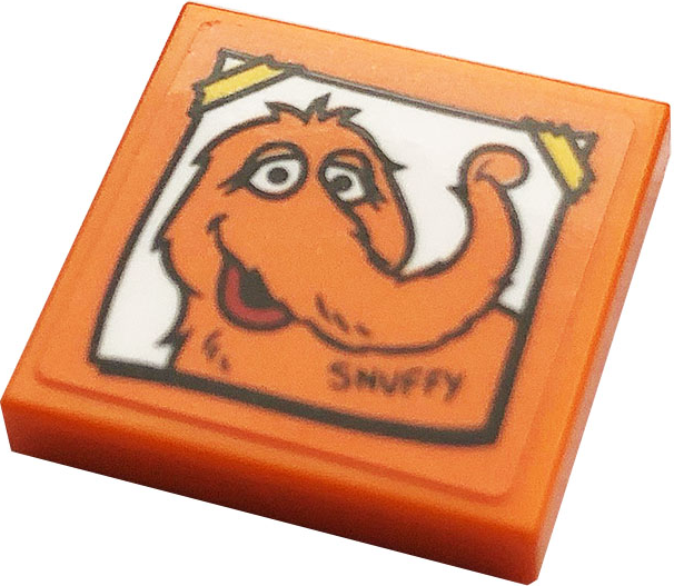 Tile 2 x 2 with Poster with 'SNUFFY' Pattern (Sticker) - Set 21324