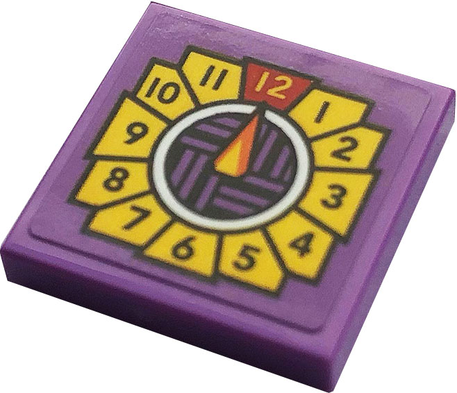 Tile 2 x 2 with Wall Clock Pattern (Sticker) - Set 21324