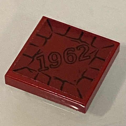 Tile 2 x 2 with '1962' Pattern (Sticker) - Set 76057