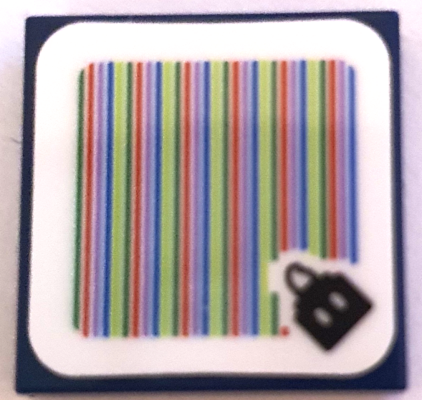 Tile 2 x 2 with Super Mario Scanner Code Bob-omb Pattern (Sticker) - Set 71380