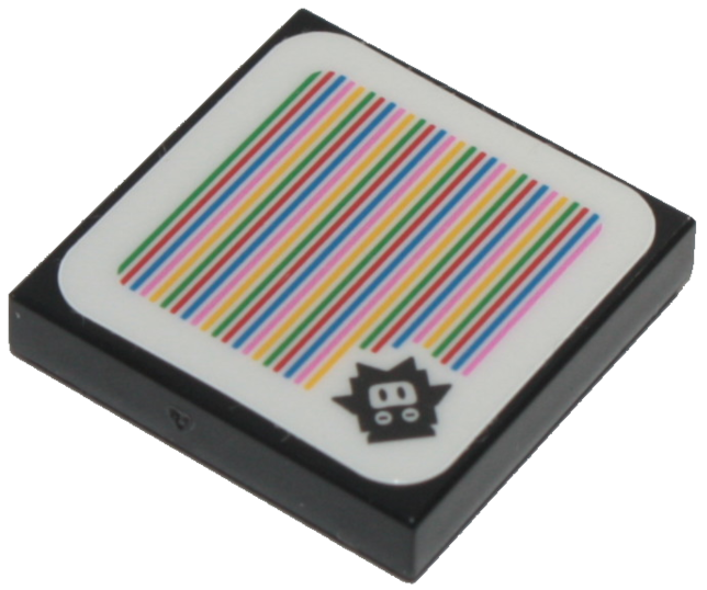 Tile 2 x 2 with Super Mario Scanner Code Ninji Pattern (Sticker) - Set 71386
