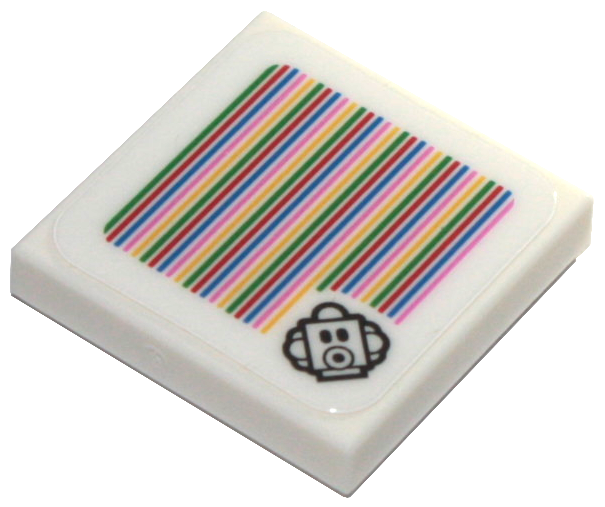 Tile 2 x 2 with Super Mario Scanner Code Foo Pattern (Sticker) - Set 71386