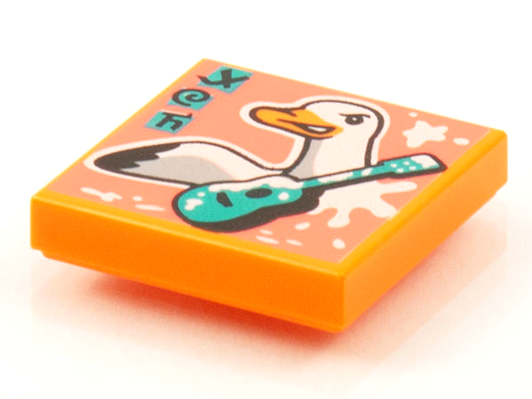 Tile 2 x 2 with BeatBit Album Cover - Duck and Guitar Pattern