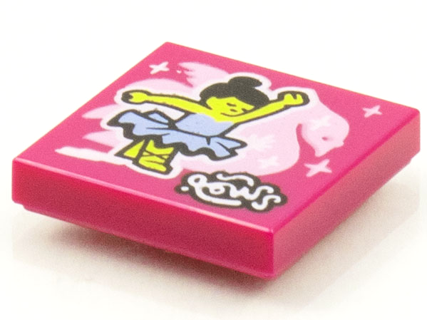 Tile 2 x 2 with BeatBit Album Cover - Ballerina and Swan Pattern