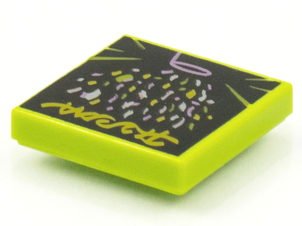 Tile 2 x 2 with BeatBit Album Cover - Cone of Pastel Confetti Pattern