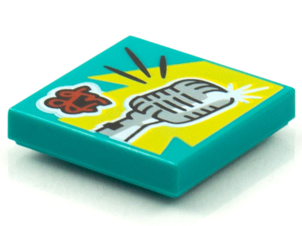 Tile 2 x 2 with BeatBit Album Cover - Vintage Microphone Pattern