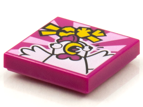 Tile 2 x 2 with BeatBit Album Cover - Scared Chicken Pattern