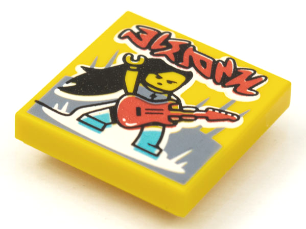 Tile 2 x 2 with BeatBit Album Cover - Rock Guitarist Pattern