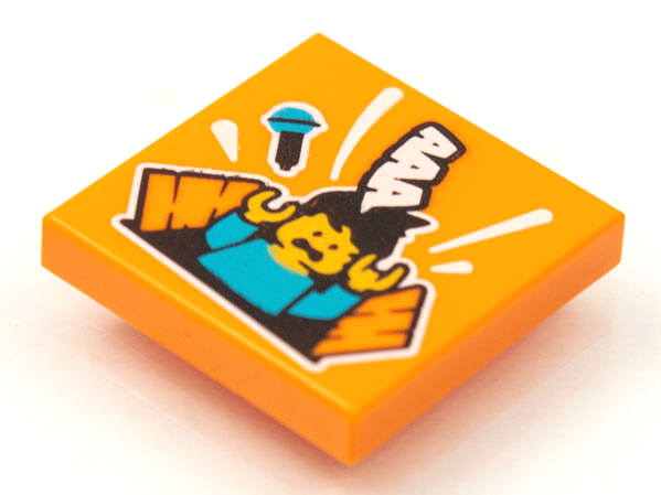 Tile 2 x 2 with BeatBit Album Cover - Singer Falling in Trap Door Pattern