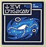 Tile 2 x 2 with Aurebesh Characters 'THE GALAXY' and Spiral Galaxy Pattern