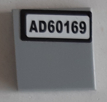 Tile 2 x 2 with 'AD60169' Pattern (Sticker) - Set 60169