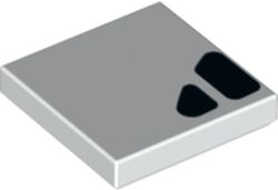 Tile 2 x 2 with Black Air Vent Grille Pattern Model Right Side