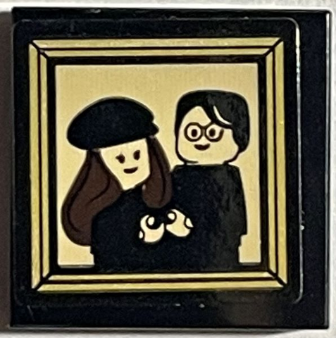 Tile 2 x 2 with James and Lily Potter Portrait Pattern (Sticker) - Set 75968