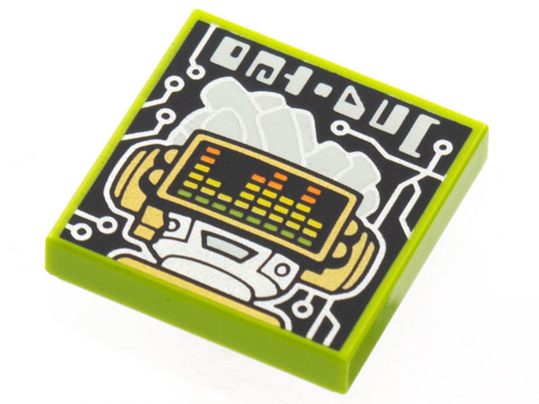 Tile 2 x 2 with BeatBit Album Cover - Gold and Silver HipHop Bass Bot Pattern