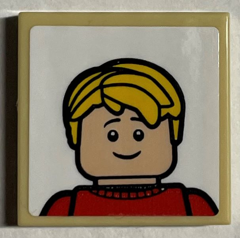 Tile 2 x 2 with Kevin McCallister Portrait Pattern (Sticker) - Set 21330