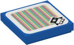 Tile 2 x 2 with Super Mario Scanner Code Baby Penguin Pattern (Sticker) - Sets 71402 / 71417 / 71430