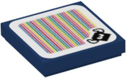 Tile 2 x 2 with Super Mario Scanner Code Bully Pattern (Sticker) - Set 71402