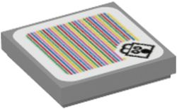 Tile 2 x 2 with Super Mario Scanner Code Scaredy Rat Pattern (Sticker) - Set 71402