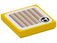 Tile 2 x 2 with Super Mario Scanner Code Yoshi Egg Pattern (Sticker) - Set 71400