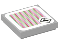 Tile 2 x 2 with Super Mario Scanner Code Keyhole Pattern (Sticker) - Set 71399