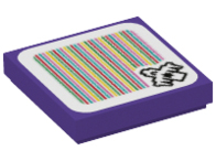 Tile 2 x 2 with Super Mario Scanner Code Bogmire Pattern (Sticker) - Set 71399