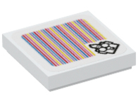 Tile 2 x 2 with Super Mario Scanner Code Professor E. Gadd Pattern (Sticker) - Set 71397