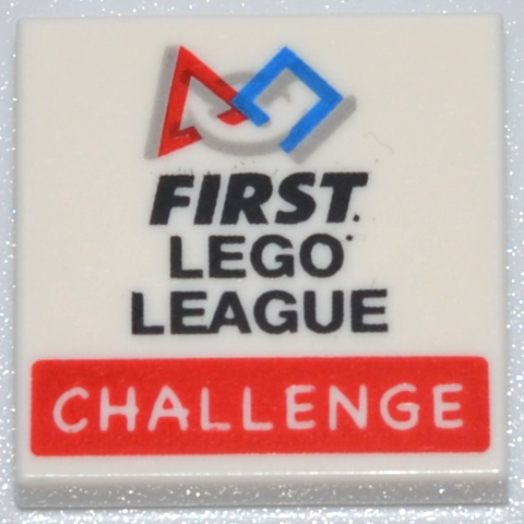 Tile 2 x 2 with 'FIRST LEGO LEAGUE CHALLENGE' Pattern