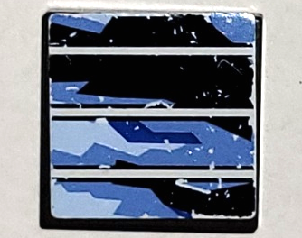 Tile 2 x 2 with Solar Panel Pattern (Sticker) - Set 7469