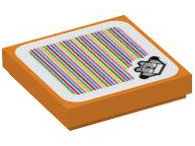 Tile 2 x 2 with Super Mario Scanner Code Waddlewing Pattern (Sticker) - Set 71410