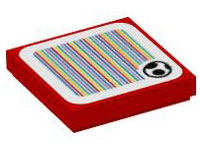 Tile 2 x 2 with Super Mario Scanner Code Yoshi Egg Pattern (Sticker) - Set 71410