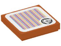 Tile 2 x 2 with Super Mario Scanner Code Big Goomba Pattern (Sticker) - Set 71412