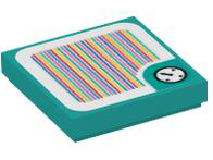 Tile 2 x 2 with Super Mario Scanner Code Time Block / Timer / Clock Pattern (Sticker) - Set 71405