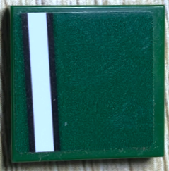 Tile 2 x 2 with Black Lines and White Stripe Pattern Model Right Side (Sticker) - Set 75894