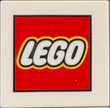 Tile 2 x 2 with Modern LEGO Logo Small Pattern