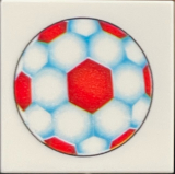 Tile 2 x 2 with Soccer Ball / Football Pattern