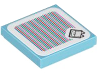 Tile 2 x 2 with Super Mario Scanner Code Fliprus Pattern (Sticker) - Set 71417