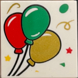 Tile 2 x 2 with Confetti and Balloons Right Side Pattern