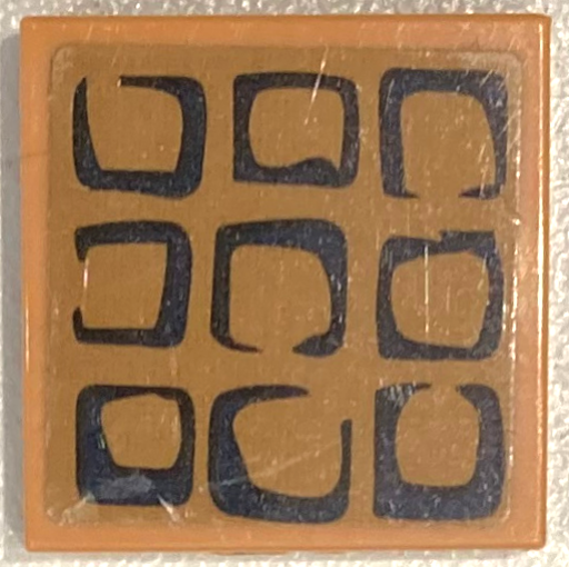 Tile 2 x 2 with Waffle Pattern (Sticker) - Set 41426