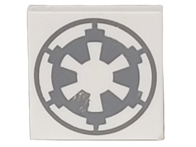 Tile 2 x 2 with Light Bluish Gray SW Imperial Logo Pattern