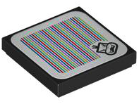 Tile 2 x 2 with Super Mario Scanner Code Morton Pattern (Sticker) - Set 71427