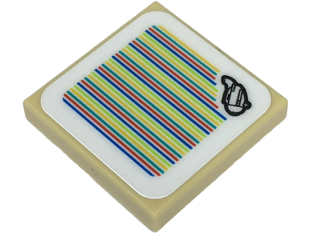 Tile 2 x 2 with Super Mario Scanner Code Airplane Pattern (Sticker) - Set 71425