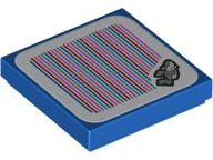 Tile 2 x 2 with Super Mario Scanner Code Snaggles / Shark Pattern (Sticker) - Set 71425