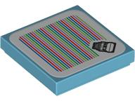 Tile 2 x 2 with Super Mario Scanner Code Funky Kong Pattern (Sticker) - Set 71425