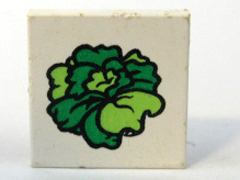 Tile 2 x 2 with Fabuland Lettuce Pattern