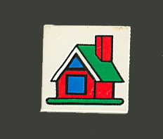 Tile 2 x 2 with Fabuland House Pattern