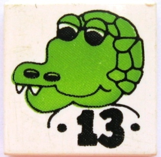 Tile 2 x 2 with Fabuland Crocodile Pattern