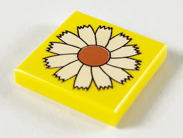 Tile 2 x 2 with Flower Pattern