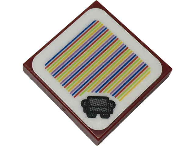 Tile 2 x 2 with Super Mario Scanner Code Couch Pattern (Sticker) - Set 71436