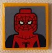 Tile 2 x 2 with Spider-Man Minifigure Pattern (Sticker) - Set 76178