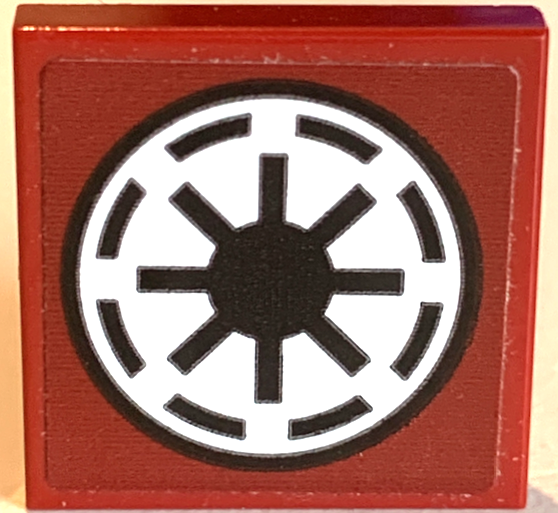 Tile 2 x 2 with SW Galactic Republic Logo Pattern (Sticker) - Set 75333